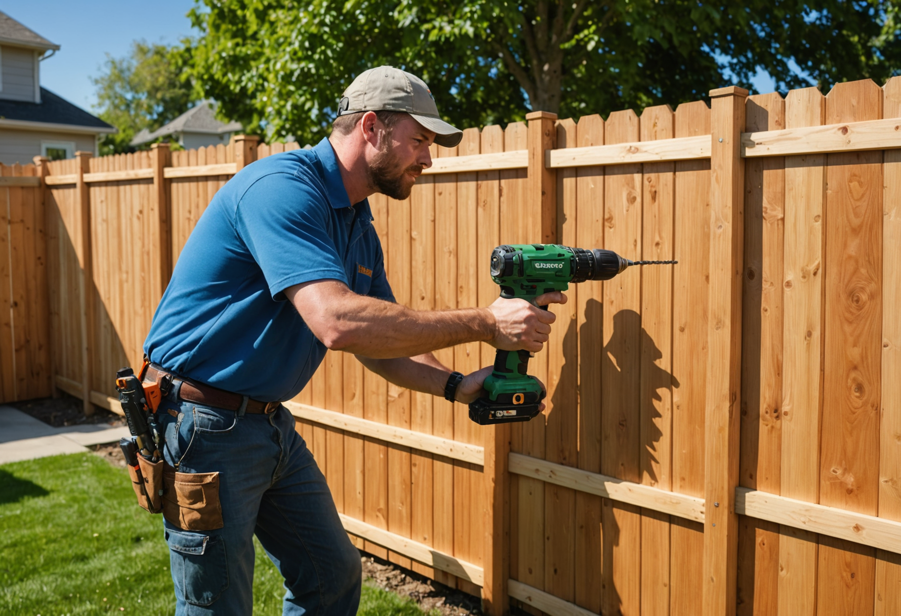 Professional handyman tools organized for service